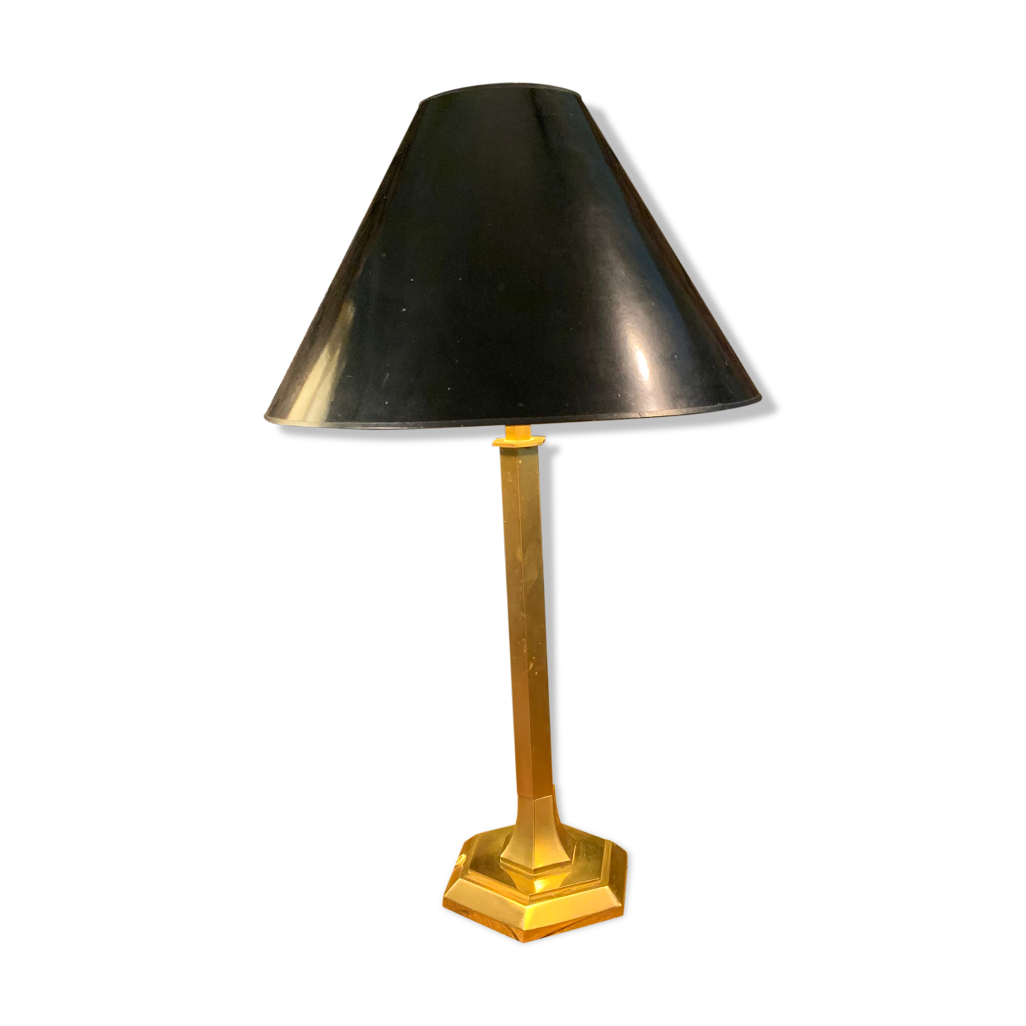 Golden brass lamp 65 cm