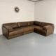 Modular corner sofa DS-76 in brown leather, designed by De Sede, 1980s.