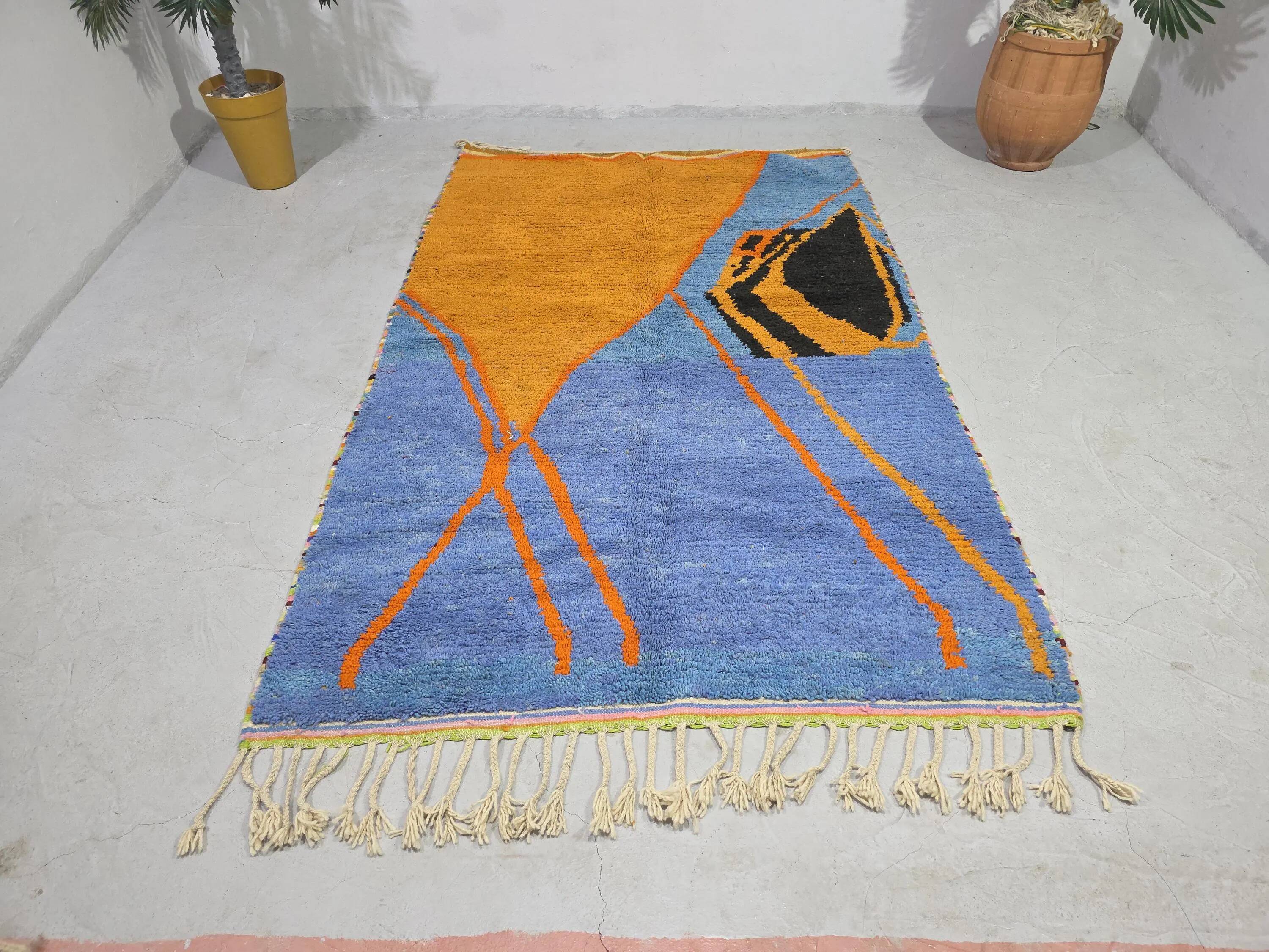 Handmade natural Berber rug 2.5x1.5 m