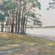 Painting “Dunes”, L.Grelier, 1962