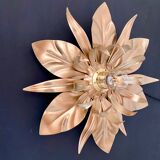 Vintage wall lamp golden leaves