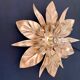 Vintage wall lamp golden leaves