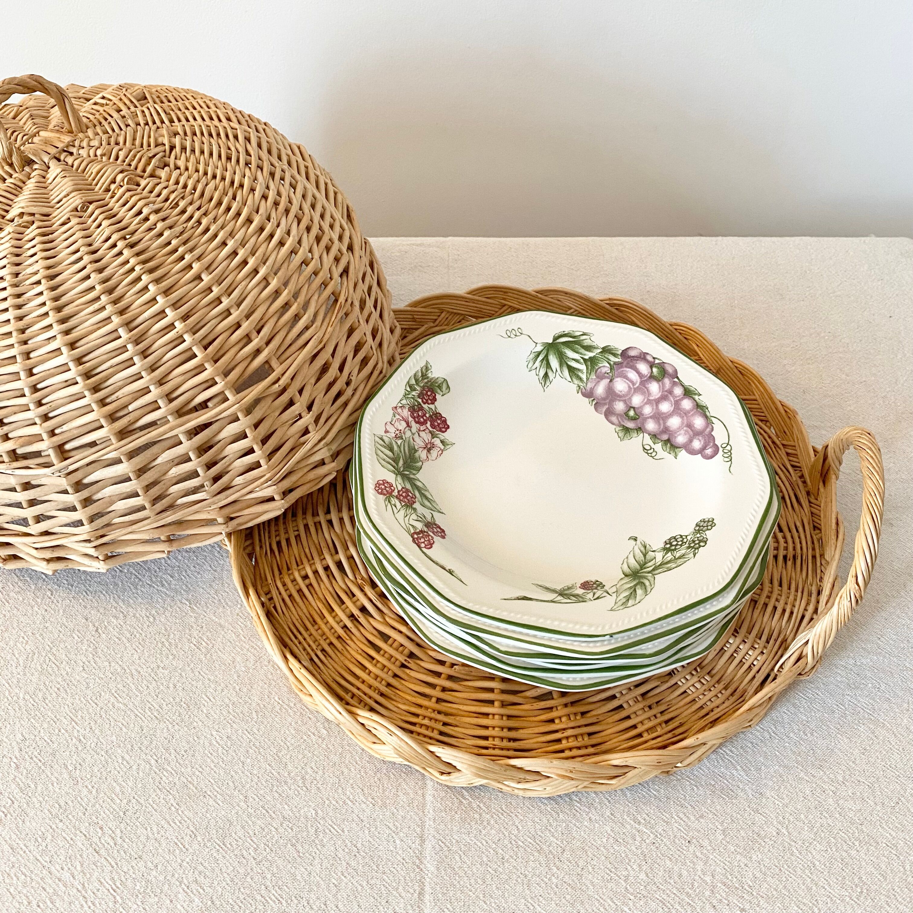 6 English dessert plates