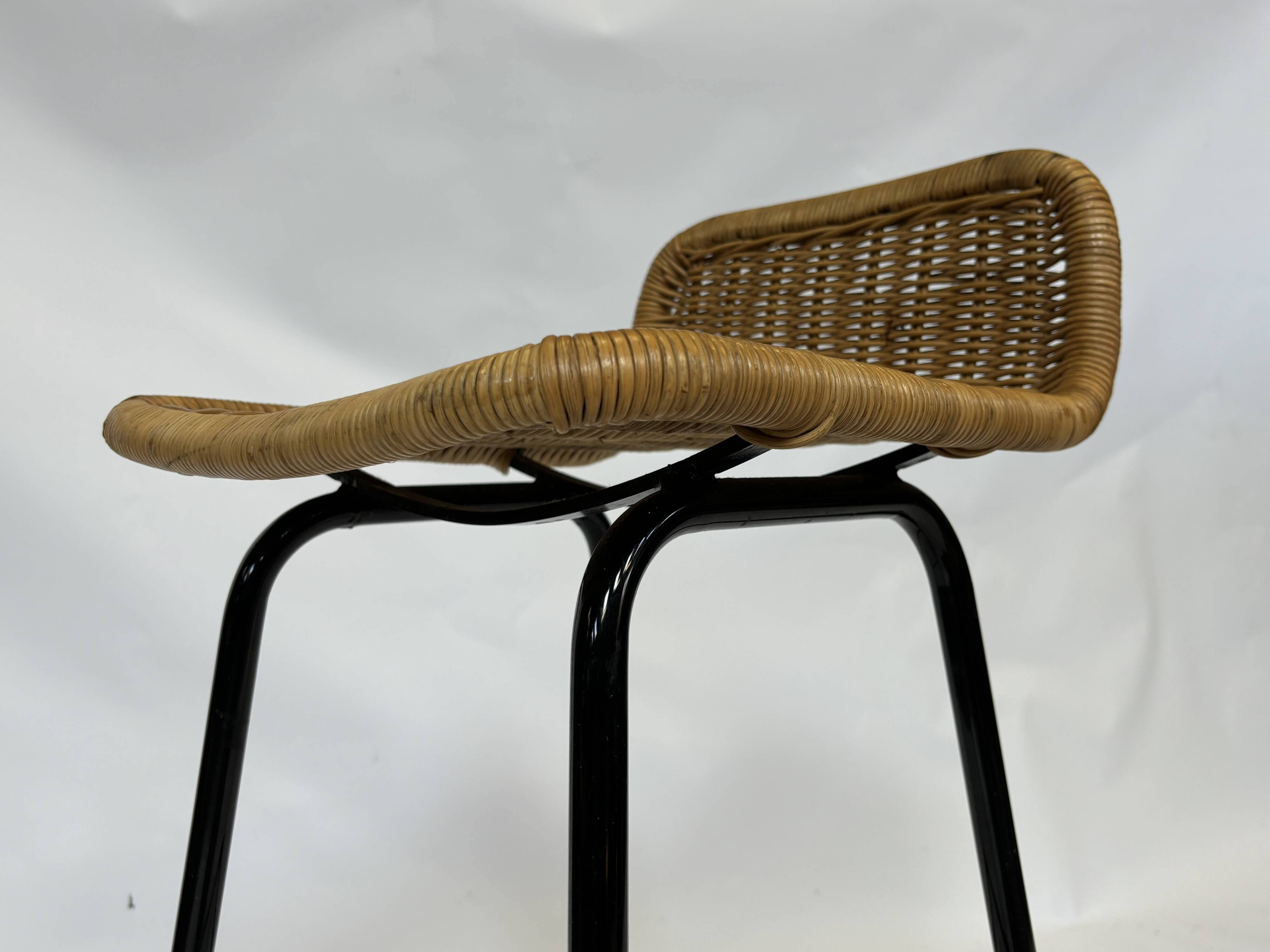 Tabouret de bar vintage Dirk van Sliedregt Rohe Noordwolde 1960 Pays-Bas