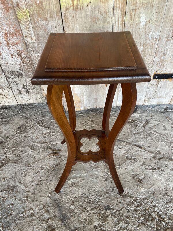 Sellette Guéridon Ancien Bois Sculpté Porte Pot Vintage #D996