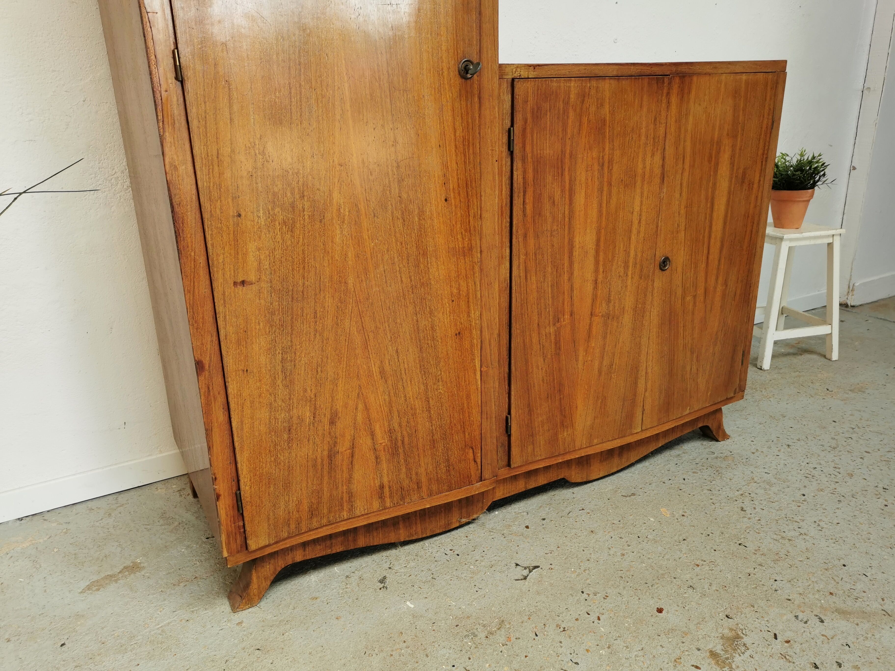 Vintage asymmetrical wardrobe