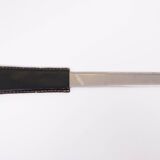 Grand ensemble de bureau exclusif en cuir cousu, années 1960, France