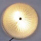 Vintage ceiling lamp with chrome and murano glass, 1960s