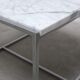 Pair of Carrara marble & chrome coffee or side tables, 1970s