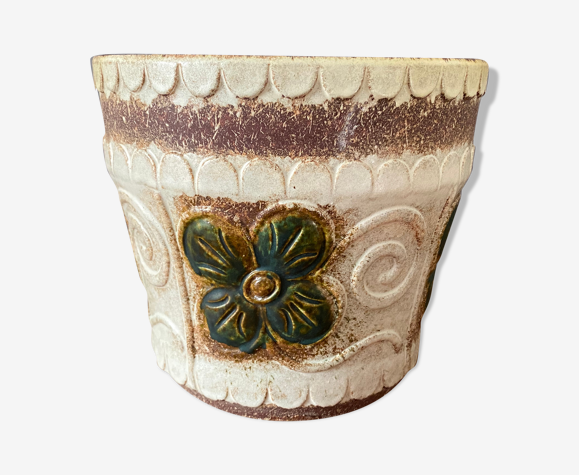 Cache pot barbotine vintage