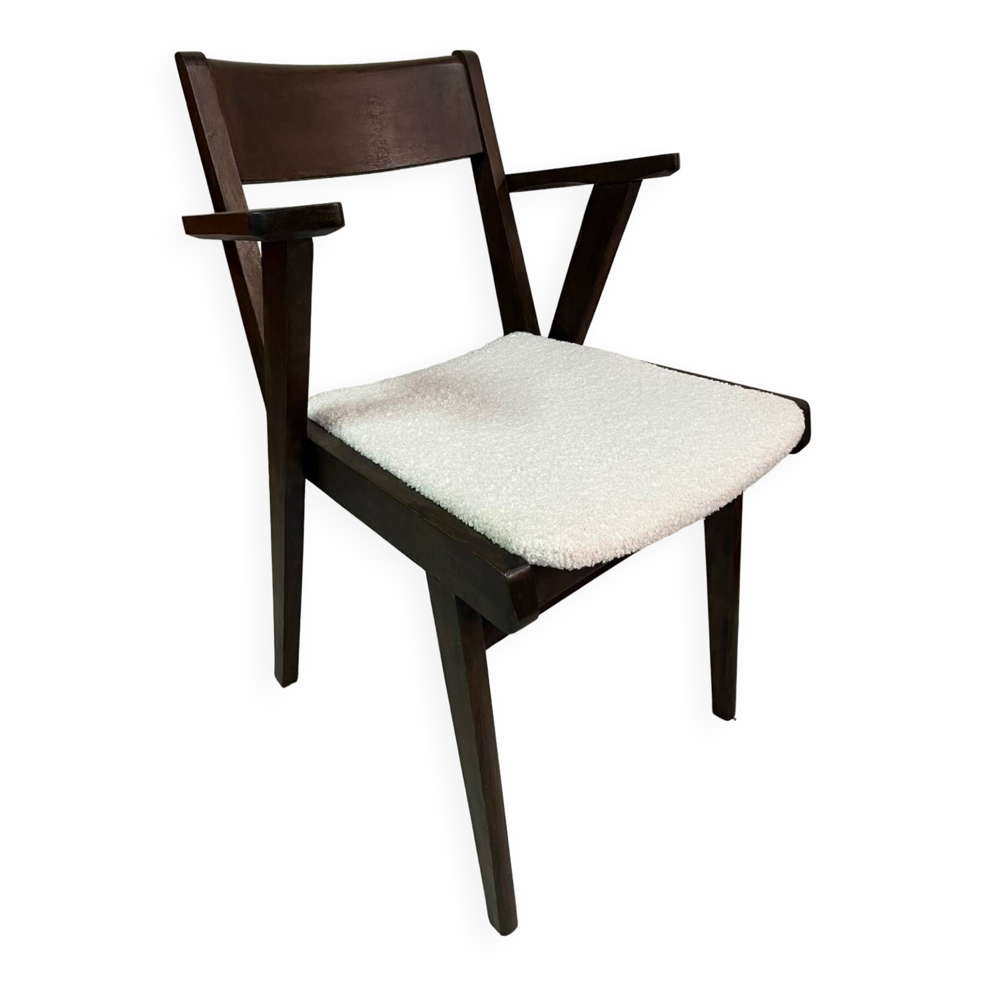 Bridge armchair in new French terry fabric