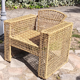 Fauteuil en métal et corde tressée 1980