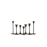 Vintage Brass Candlesticks, 1960s, Set of 7