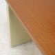 Minimalist desk, lacquered steel, formica top. France, circa 1970