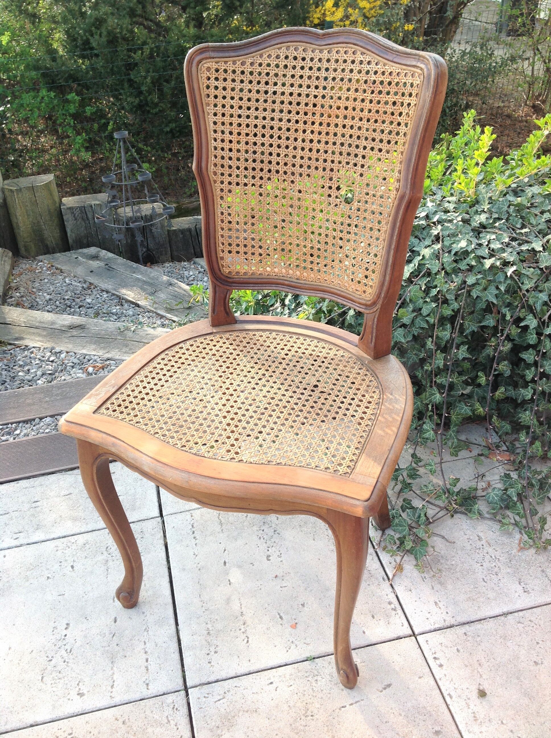 Louis XV style canned chair