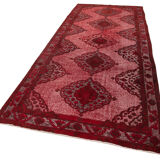 Handmade contemporary oriental 1980s 151 cm x 370 cm red rug