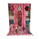 Moroccan Berber carpet Boujaad pink with colorful patterns 304x201cm