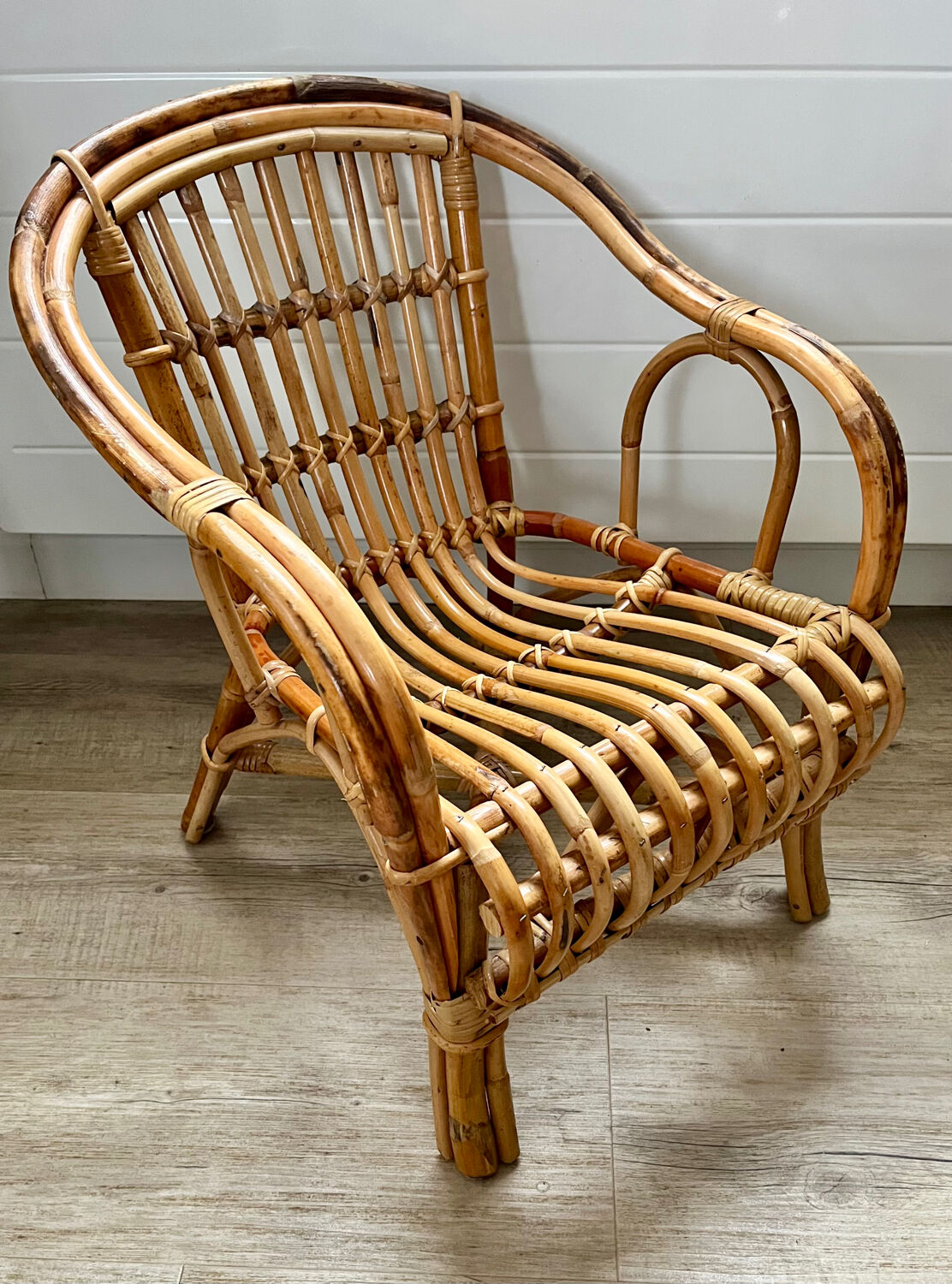 Child's rattan armchair