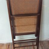 Folding chair caned from the 70s