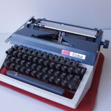 Vintage cyrillic typewriter russian alphabet