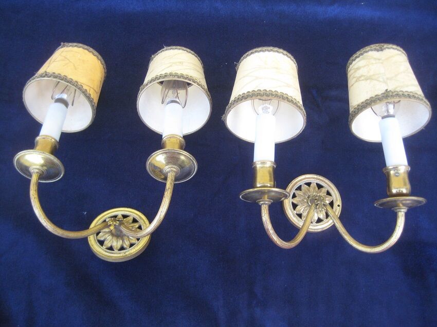 Pair of brass wall light 1920