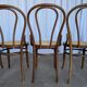 Set of 6 Bentwood Dining Chairs with Cane Seat / Bistro Thonet Style Chairs