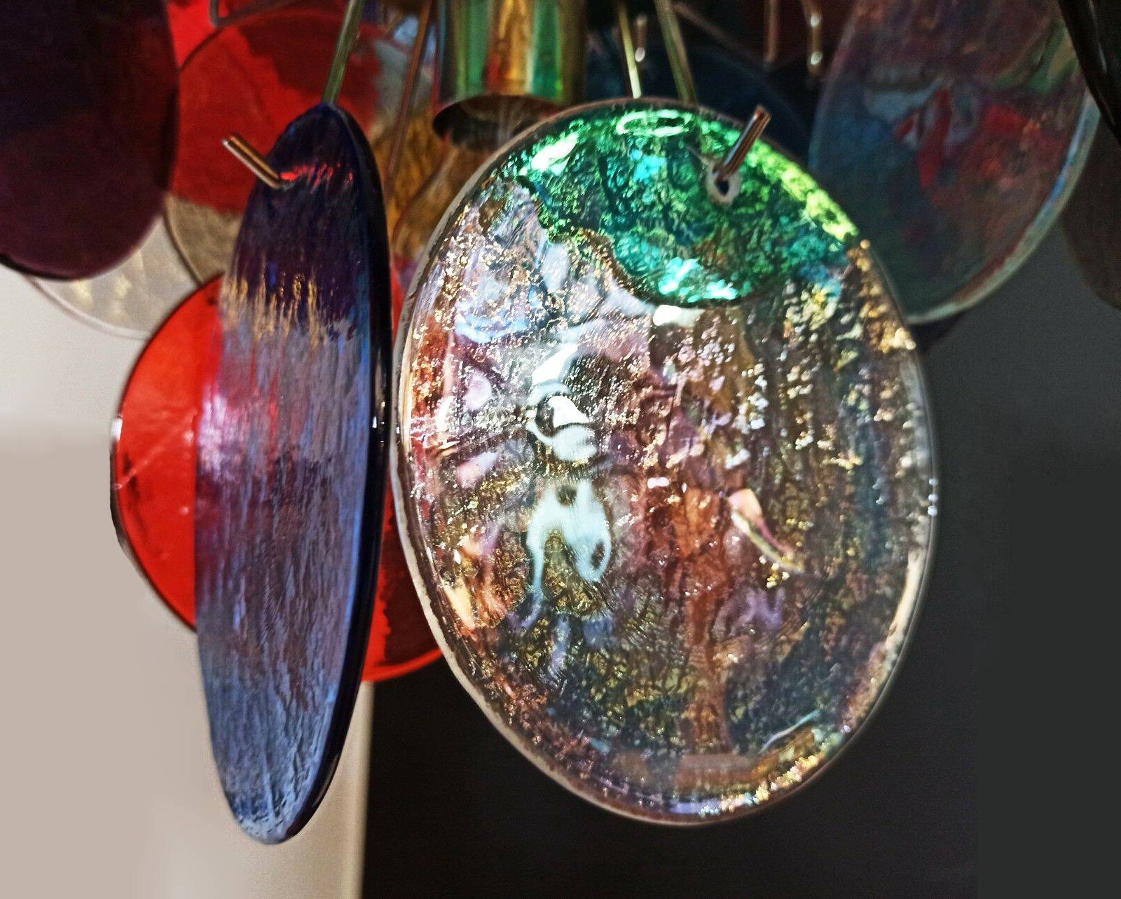 Vintage Murano glass chandelier with 10 lights, Italy 1980.