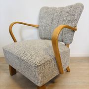 Fully Restored Vintage Lounge Arm Chair by Jindrich Halabala H-237, 1950’s