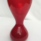 Vintage red glass vase