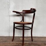 Office armchair bistrot Fischel cannée vintage cannage 1950