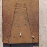 Pink art deco table mirror