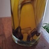 Yellow glass vase