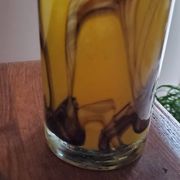 Yellow glass vase