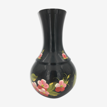 Hand-painted enamelled metal Khokhloma vase - Russian Crafts - 1960s-1970s