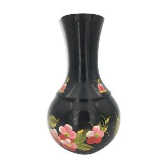 Hand-painted enamelled metal Khokhloma vase - Russian Crafts - 1960s-1970s