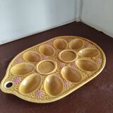 Vintage egg tray in glazed stoneware