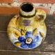 Antique soliflore vase veb polychrome ceramic flowers gdr vintage