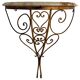 Mid-century floating wall console in wrought iron, 1950, Italy