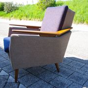 Fauteuil vintage italien accoudoir bomrang