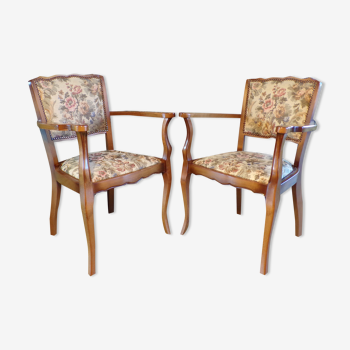 Pair of vintage bridge chairs