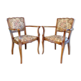 Pair of vintage bridge chairs