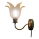 Frosted glass wall sconces and gilded brass in Art Deco style.