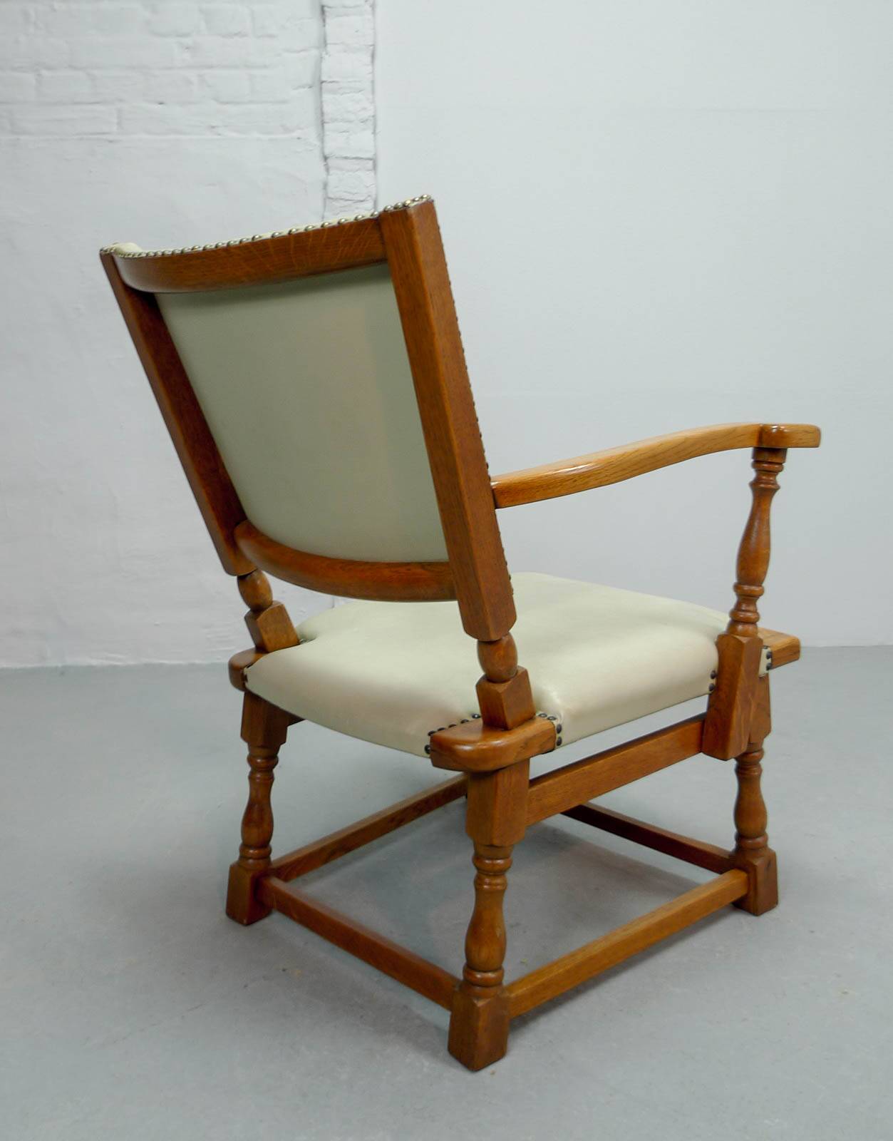Set of 4 Dutch Design Oakwood Arm Chairs by Theo Ruth for Artifort, 1950s