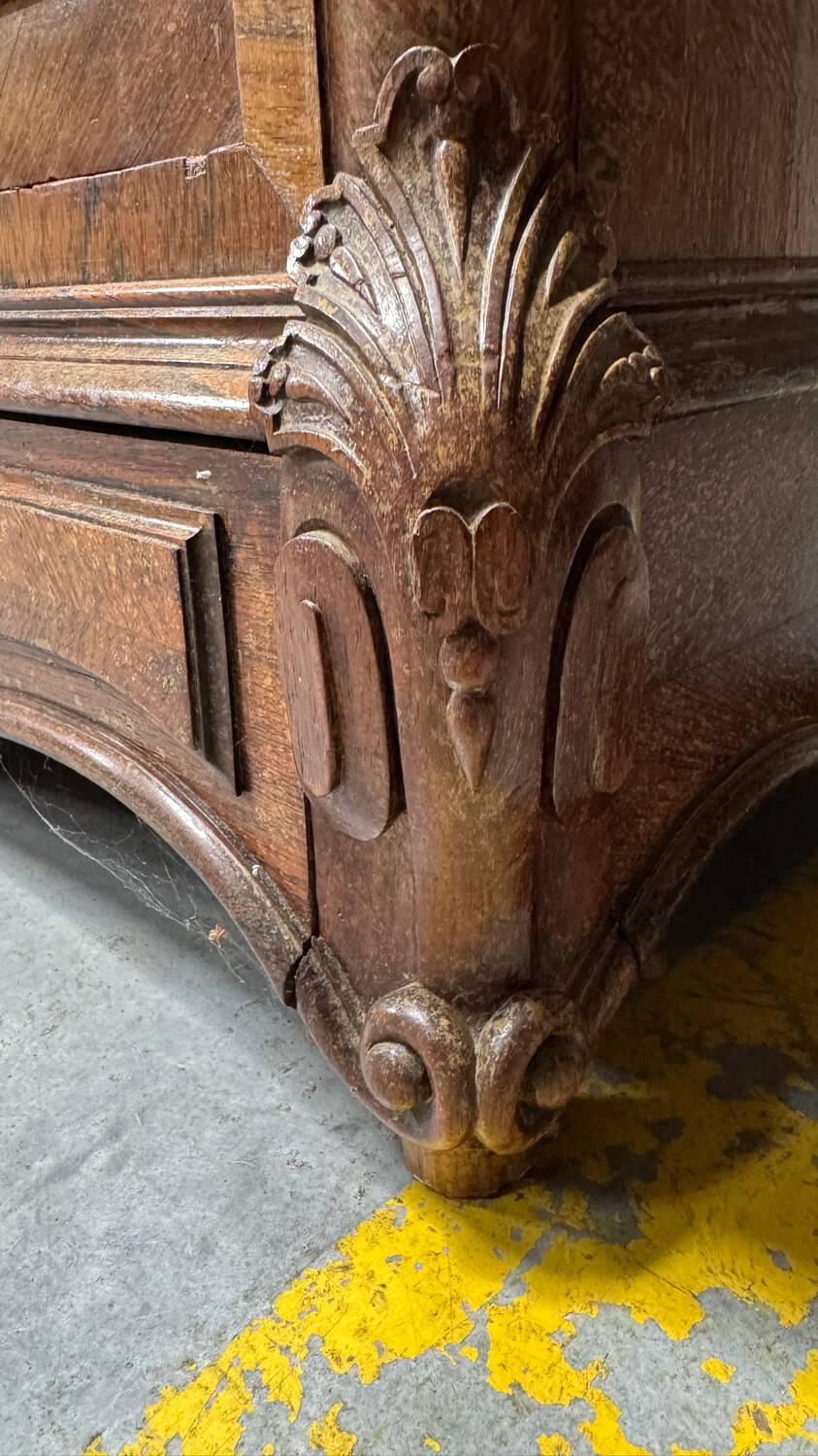 Antique chest of drawers with marble top