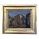19th century painting, oil on canvas, interior decor of a lively village