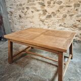 Grande table à manger ancienne en chêne – Extensible – France, années 1920