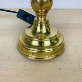Lampe laiton globe opaline vintage