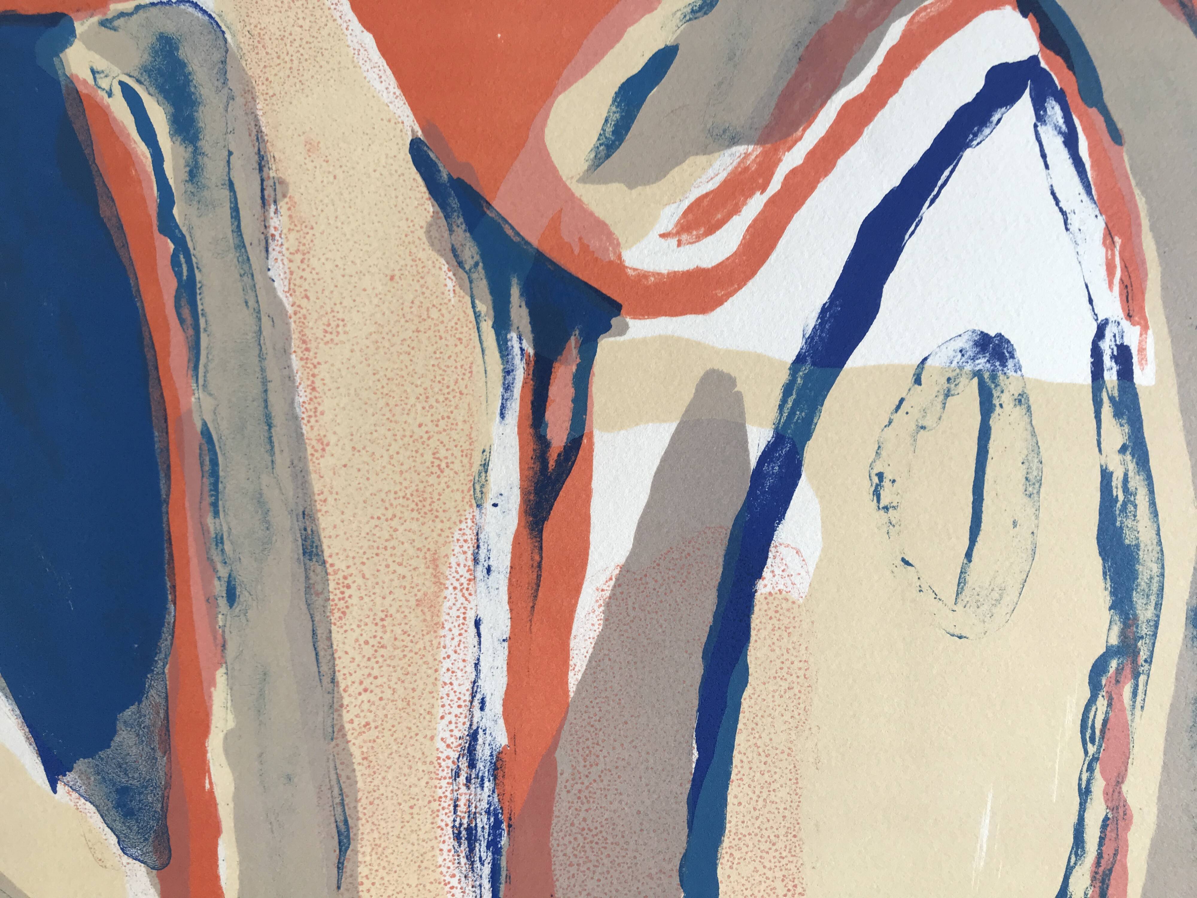 Lithographie originale signée au crayon, Bram Van Velde, Sans titre, 1968