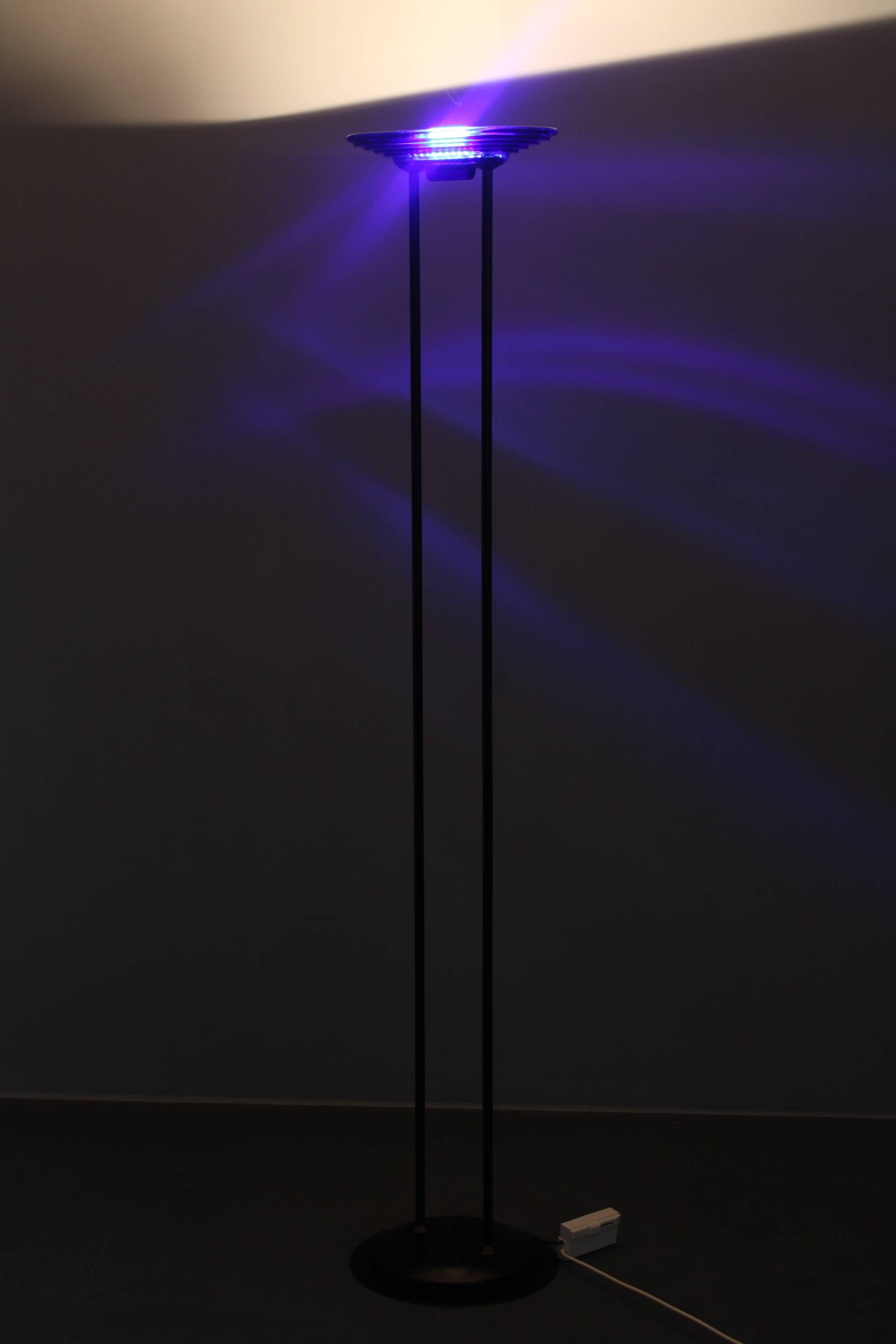 1970s Halogen Floor Lamp With Glass Shade , Europe