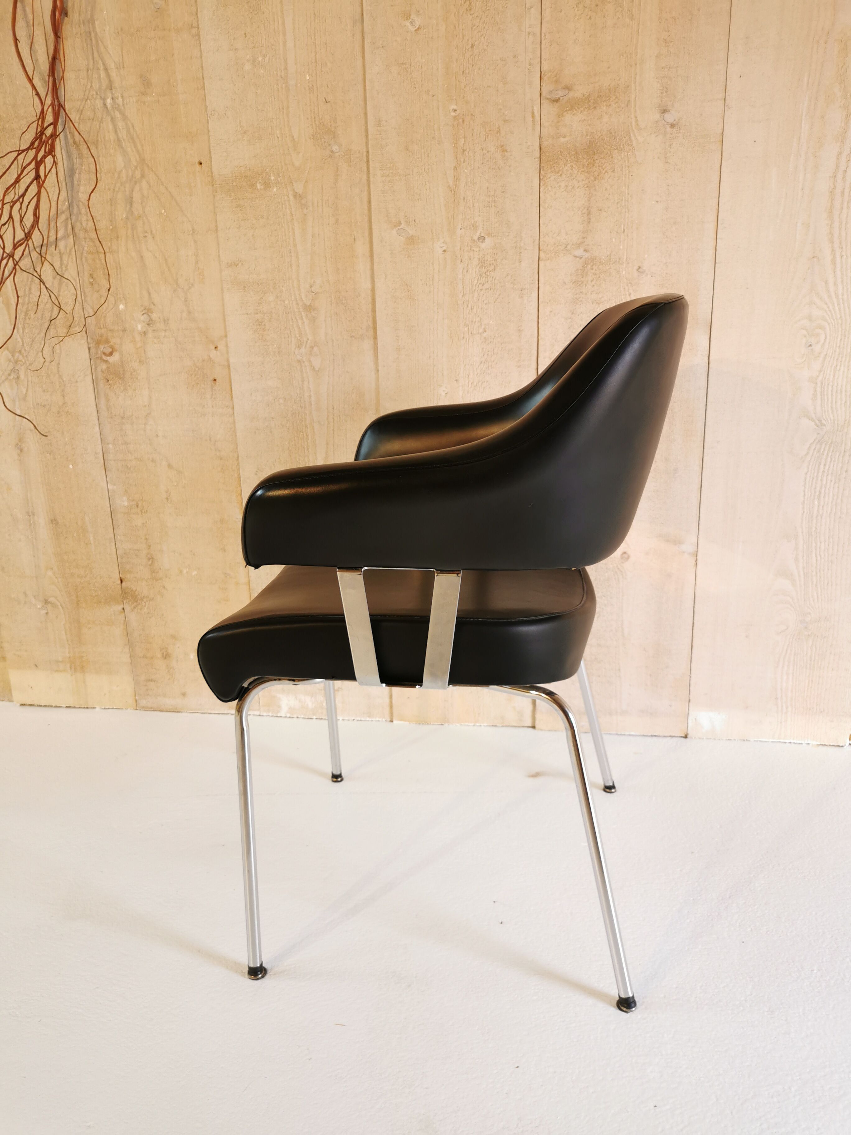 Black skai armchair